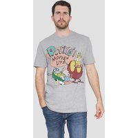 RockoS Modern Life RockoS Modern Life Logo Group T Shirt Athletic Heather