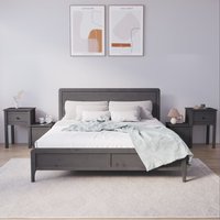 Berkfield Home Bedside Cabinet 2 pcs Grey 79.5x38x65.5 cm Solid Wood Pine