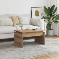 Berkfield Home Coffee Table Artisan Oak 68x50x38 cm Engineered Wood in Brown | Size: 68 x 50 x 38 cm