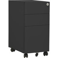 Berkfield Home Mobile File Cabinet Anthracite 30x45x59 cm Steel in Black | Size: 30 x 45 x 59 cm