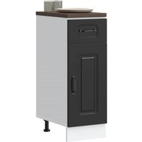 Berkfield Home Kitchen Base Cabinet Kalmar Black Engineered Wood