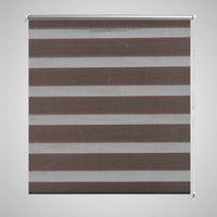 Berkfield Home Zebra Blind 50 x 100 cm Coffee in Brown
