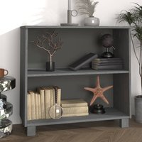 Berkfield Home Sideboard HAMAR Dark Grey 85x35x80 cm Solid Wood Pine | Size: 85 x 35 x 80 cm