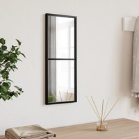 Berkfield Home Wall Mirror Black 20x50 cm Rectangle Iron