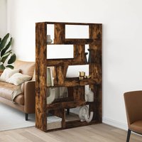 Berkfield Home Bookcase Smoked Oak100x33x156.5 cm Engineered Wood in Brown | Size: 100x33x156.5 cm