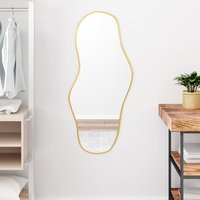 Berkfield Home Wall Mirror Gold 100x45 cm
