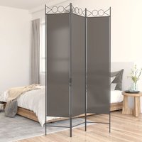 Berkfield Home 3-Panel Room Divider Anthracite 120x200 cm Fabric in Black