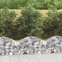 Berkfield Home Arched Gabion Basket 100x30x40/60 cm Galvanised Iron in Silver