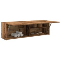 Berkfield Home Bathroom Wall Cabinet Old Wood 100x25x30 cm Engineered Wood in Brown | Size: 100 x 25 x 30 cm
