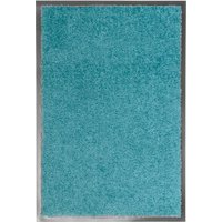 Berkfield Home Doormat Washable Cyan 40x60 cm in Black