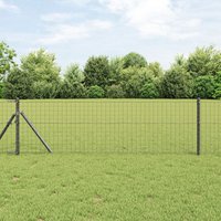 Berkfield Home Fence Posts 52 pcs Grey √ò32 mm 120 cm Galvanised Steel