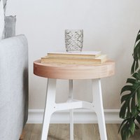 Berkfield Home Table Top Ø30x4 cm Round Solid Wood Beech in Brown | Size: 30x4 cm
