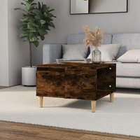 Berkfield Home Coffee Table Smoked Oak 55x55x36.5 cm Engineered Wood in Brown