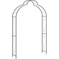 Berkfield Home Garden Arch Black 150x34x240 cm Iron | Size: 150 x 34 x 240 cm