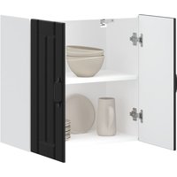 Berkfield Home Kitchen Wall Cabinet Lucca Black Engineered Wood