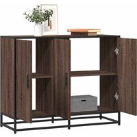 Berkfield Home Sideboard Brown Oak 94x35x76 cm Engineered Wood | Size: 94 x 35 x 76 cm
