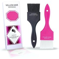 Vellen Premium Hair Brush Set For Colouring - 2 Pack - Black/Pink