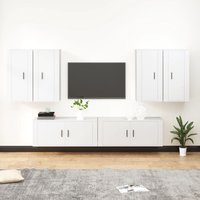 6 Piece TV Cabinet Set Engineered Wood