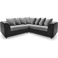 Ferguson 5 Seater Fabric Corner Sofa L Shaped Jumbo Cord Scatter Back