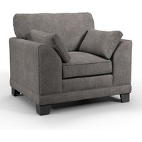 Furnishings For Less UK Hilliard Fullback Fabric Single Seater Armchair Charcoal or Mist