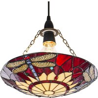 Traditional Dragonfly Tiffany Glass Easy Fit Pendant Light Shade