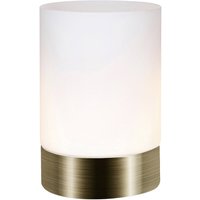 Small Touch Dimmable Table Lamp Frosted Glass Shade Metallic