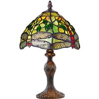 Hand Crafted Stained Glass Dragonfly Tiffany Table Lamp inches