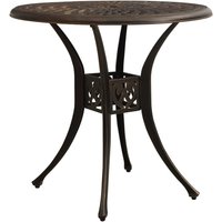 Berkfield Home Garden Table Bronze 78x78x72 cm Cast Aluminium in Brown | Size: 78 x 78 x 72 cm