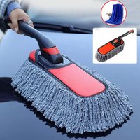 Hinsinc Scalable Microfiber Car Wash Brush - Wax/Dust Tool in Red