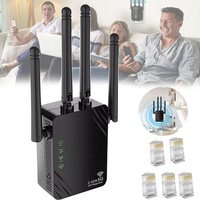WiFi Extender Booster Internet Booster Ethernet Port 4 Antennas Range Extender