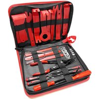 VOGREX 438Pcs Car Trim Removal Pry Tool Set Molding Panel Door Dash Interior Clip Kit in Red | Size: 800mm