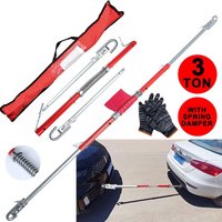 VOGREX 3Ton Vehicle Recovery Tow Pole Ridged Towing Bar Heavy Duty Straight Car Van in Red