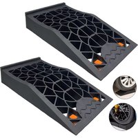 2PCS Heavy Duty Low Vehicle Service Car Van Ramps 2.5T+2.5T 5T Capacity