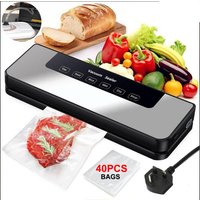 VOGREX Electric Food Vacuum Sealer - Automatic Dry/Wet Sealing +40 Bags in Silver