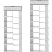 9 Tier Shoe Rack Narrow Wooden Storage Cabinet Organizer