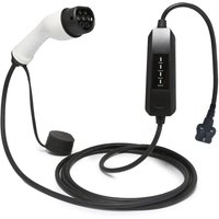 VOGREX Type 2 EV Charging Cable - UK 3 Pin Plug, 13A Portable Car Charger in Black