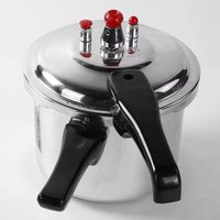 VOGREX 9 Litre Home Dual Handle aluminum Pressure Cooker Kitchen Catering Cookware in Silver