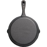 VOGREX Set of 3 Cast Iron Non Stick Skillet Griddle Cooking Pan Pre-Seasoned Frying Pan in Black