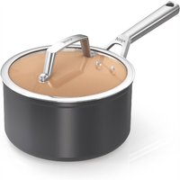 Saucepan Non Stick Extended Life Ceramic 18cm Glass Lid CW90218UK