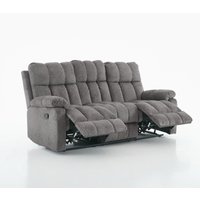 Manual Recliner Sofa 3 Seater Fabric Upholstery Recliner Sofa