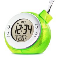 Smart Living Kettle Shaped Water Powered Multi Function Digital Desk Clock in Green