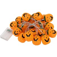 H&O Direct 3m Halloween LED Pumpkin String Lights in Orange