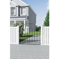 85cm W x 90cm H Modern Metal Arched Garden Fence Swing Gate cm W x 90 cm H