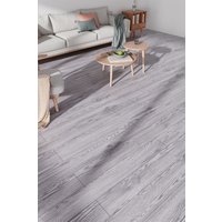 H&O Direct 14Pcs Grey Wood Grain Click-Lock SPC Vinyl Flooring with 1mm Sound Insulation Cotton on The Back, 3.12m² Pack
