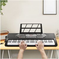 H&O Direct 61-Key Portable Electronic Keyboard in White