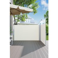 Garden Sanctuary Retractable Outdoor Privacy Side Awning 6mW x 1.6mH in Beige