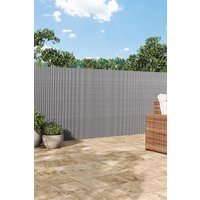 Living and Home Outdoor Sunshade Privacy Fence Screen Panels in Light Grey | Size: XS