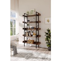 Industrial 5 Tier Bookcase Shelving Unit Display Shelf
