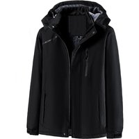 Winter Warm Fleece Jacket Windproof Coats Detachable Hood