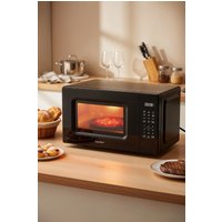Living and Home 700w 20L Digital Touch Screen Microwave Oven with 6 Modes, 11 Power Levels, Express Cook, Defrost& Memory Function in Black